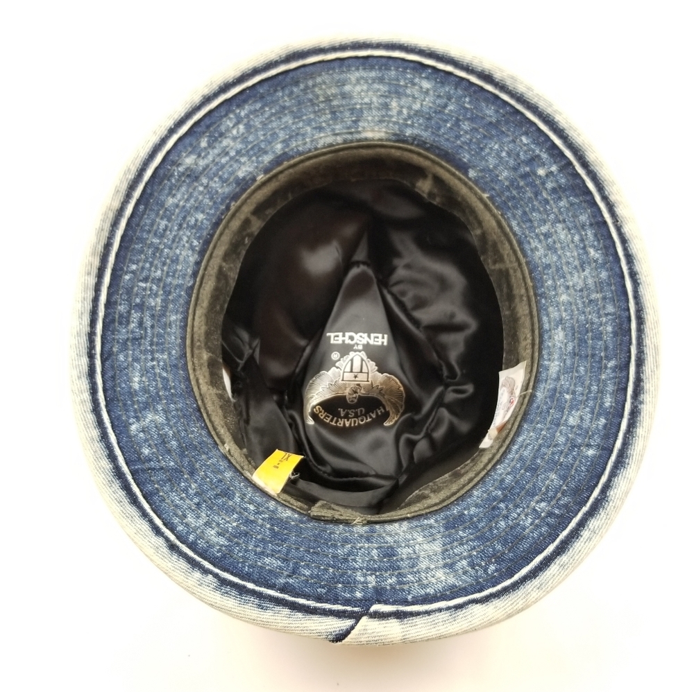 VTG 90's 00's Henschel Fedora Denim Jeans Hats - Picture 5 of 9